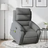 Image de vidaXL Fauteuil de massage, relaxation tissu gris foncé
