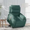 Image de vidaXL Fauteuil de massage, relaxation tissu vert foncé