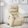 Image de vidaXL Fauteuil de massage, relaxation tissu crème