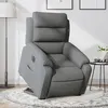 Image de vidaXL stoel électrique réglable tissu gris foncé