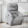 Image de vidaXL Fauteuil de relaxation, massage, inclinable électrique réglable tissu gris clair
