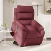 Image de vidaXL Fauteuil de relaxation, massage, inclinable électrique réglable tissu bordeaux