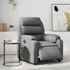 Image de vidaXL Fauteuil de massage, relaxation électrique similicuir gris