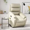 Image de vidaXL Fauteuil de massage, relaxation similicuir crème