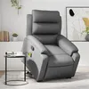 Image de vidaXL Fauteuil de massage, relaxation similicuir gris
