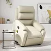 Image de vidaXL Fauteuil de relaxation, massage, inclinable électrique similicuir crème
