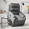 Image de vidaXL Fauteuil de relaxation, massage, inclinable électrique similicuir gris