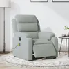 Image de Fauteuil inclinable électrique de massage gris clair velours