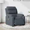 Image de vidaXL Fauteuil de massage, relaxation électrique réglable velours gris foncé