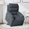 Image de vidaXL Fauteuil de massage, relaxation velours gris foncé