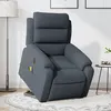 Image de vidaXL Fauteuil de relaxation, massage, inclinable électrique réglable velours gris foncé