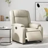Image de vidaXL Fauteuil électrique réglable similicuir crème