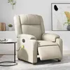 Image de vidaXL Fauteuil de massage, relaxation électrique similicuir crème