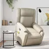 Image de vidaXL Fauteuil de massage, relaxation similicuir crème