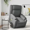 Image de vidaXL Fauteuil de massage, relaxation similicuir gris