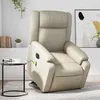 Image de vidaXL Fauteuil de relaxation, massage, inclinable électrique similicuir crème