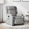 Image de vidaXL Fauteuil de massage, relaxation électrique réglable tissu gris clair
