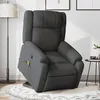 Image de vidaXL Fauteuil de massage, relaxation tissu gris foncé