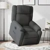 Image de vidaXL stoel électrique réglable tissu gris foncé