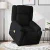 Image de vidaXL Fauteuil de relaxation, massage, inclinable électrique réglable tissunoir