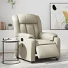 Image de vidaXL Fauteuil de massage, relaxation électrique similicuir crème