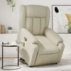 Image de vidaXL Fauteuil de massage, relaxation similicuir crème