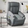 Image de vidaXL Fauteuil de massage, relaxation similicuir gris