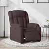 Image de vidaXL Fauteuil réglable électrique tissu marron foncé