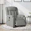 Image de vidaXL Fauteuil de massage, relaxation électrique réglable tissu gris clair