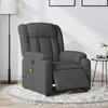 Image de vidaXL Fauteuil de massage, relaxation électrique réglable tissu gris foncé