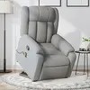 Image de vidaXL Fauteuil de massage, relaxation tissu gris clair