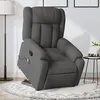 Image de vidaXL Fauteuil de massage, relaxation tissu gris foncé