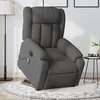 Image de vidaXL Fauteuil de relaxation, massage, inclinable électrique réglable tissu gris foncé