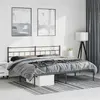 Image de vidaXL Bedframe met hoofdbord metaal zwart 193x203 cm355665