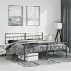 Image de vidaXL Bedframe met hoofd- en voeteneinde metaal zwart 193x203 cm355683
