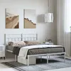 Image de vidaXL Bedframe met hoofdbord metaal wit 150x200 cm355710