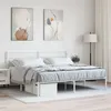 Image de vidaXL Bedframe met hoofdbord metaal wit 180x200 cm355712