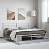 Image de vidaXL Bedframe met hoofdbord metaal wit 183x213 cm355713