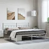 Image de vidaXL Bedframe met hoofdbord metaal wit 193x203 cm355714