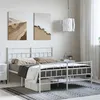 Image de vidaXL Bedframe met hoofd- en voeteneinde metaal wit 135x190 cm355725
