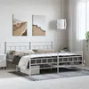 Image de vidaXL Bedframe met hoofd- en voeteneinde metaal wit 183x213 cm355731
