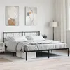 Image de vidaXL Bedframe met hoofdbord metaal zwart 180x200 cm372183