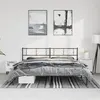 Image de vidaXL Bedframe met hoofdbord metaal zwart 193x203 cm372185