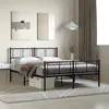 Image de vidaXL Cadre de lit métal avec tête de lit-pied de lit noir 120x190 cm 372194