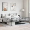 Image de vidaXL Bedframe met voetbord zonder matras metaal zwart 180x200 cm372201