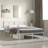 Image de vidaXL Bedframe met hoofdbord metaal wit 120x200 cm372226