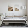 Image de vidaXL Bedframe met hoofdbord metaal wit 183x213 cm372233