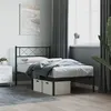 Image de vidaXL Bedframe met hoofdbord metaal zwart 80x200 cm372268