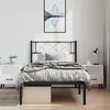 Image de vidaXL Bedframe met hoofdbord metaal zwart 100x190 cm372271
