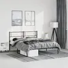 Image de vidaXL Bedframe met hoofdbord metaal zwart 135x190 cm372276